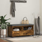 Hallway Bench with Cushion Smoked Oak 100 x 38 x 46 cm