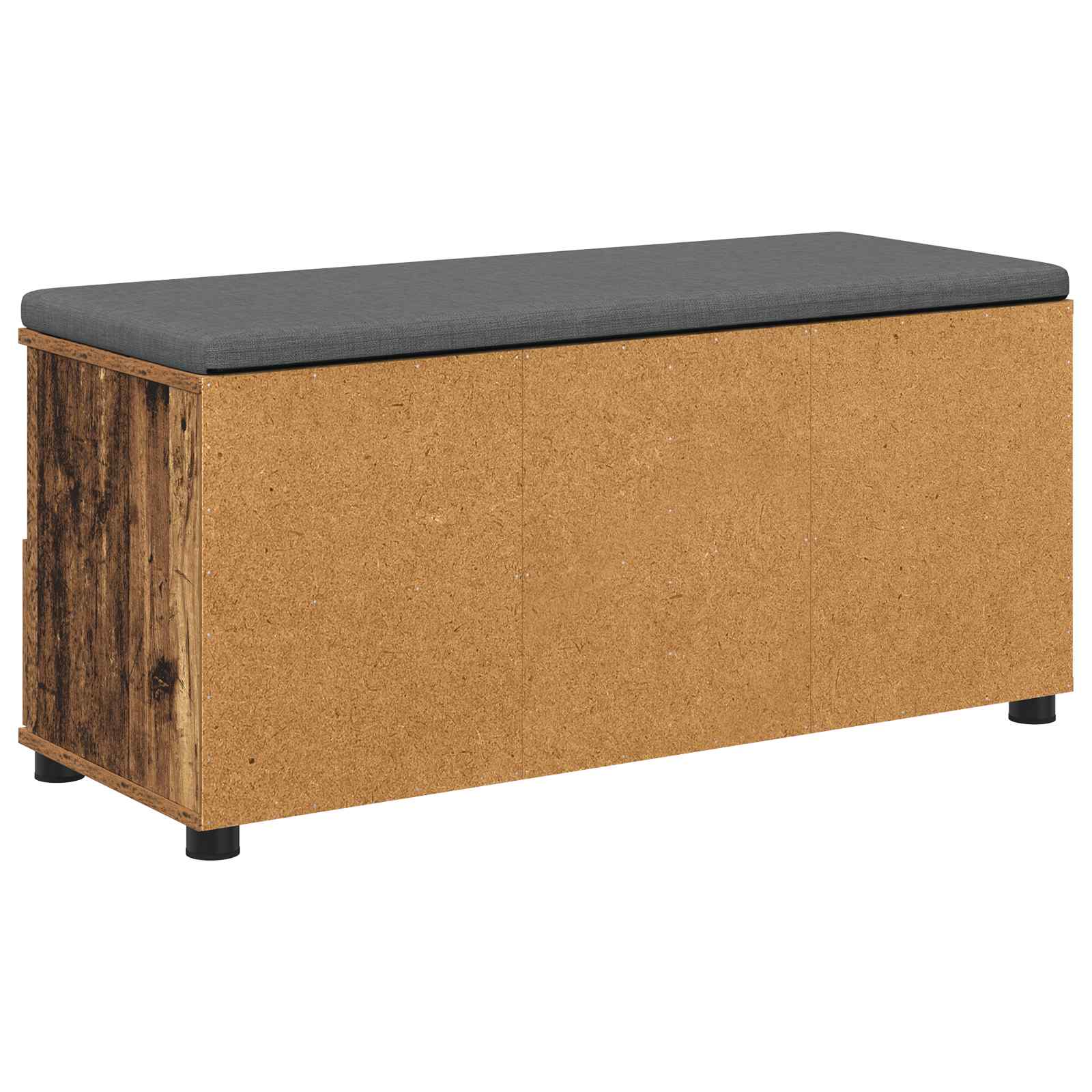 Banco de entrada con cojín Madera vieja 100 x 38 x 46 cm
