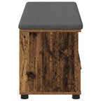 Banco de entrada con cojín Madera vieja 100 x 38 x 46 cm