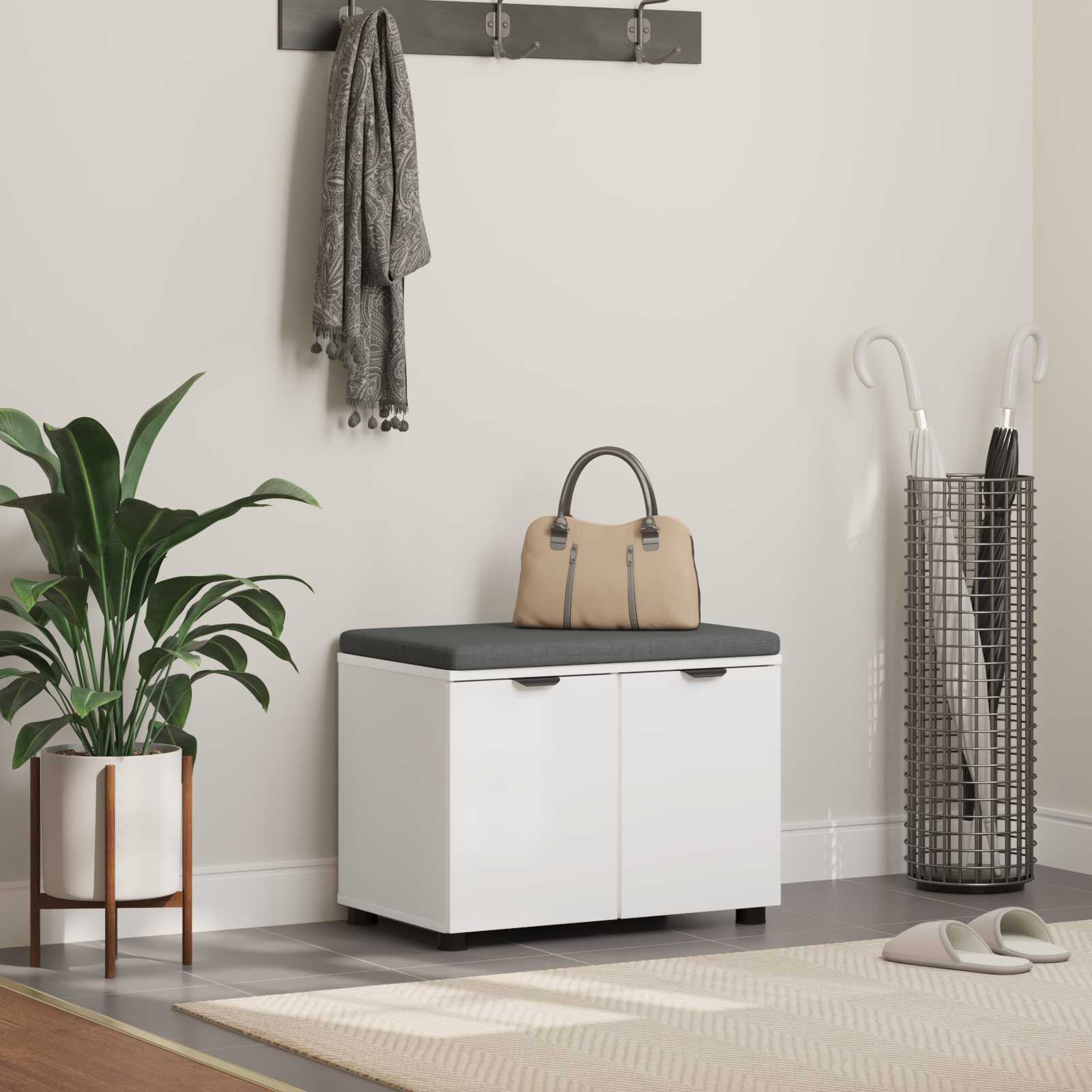 Banco de entrada 100 x 38 x 46 cm Madera Ingenierizada y Tela