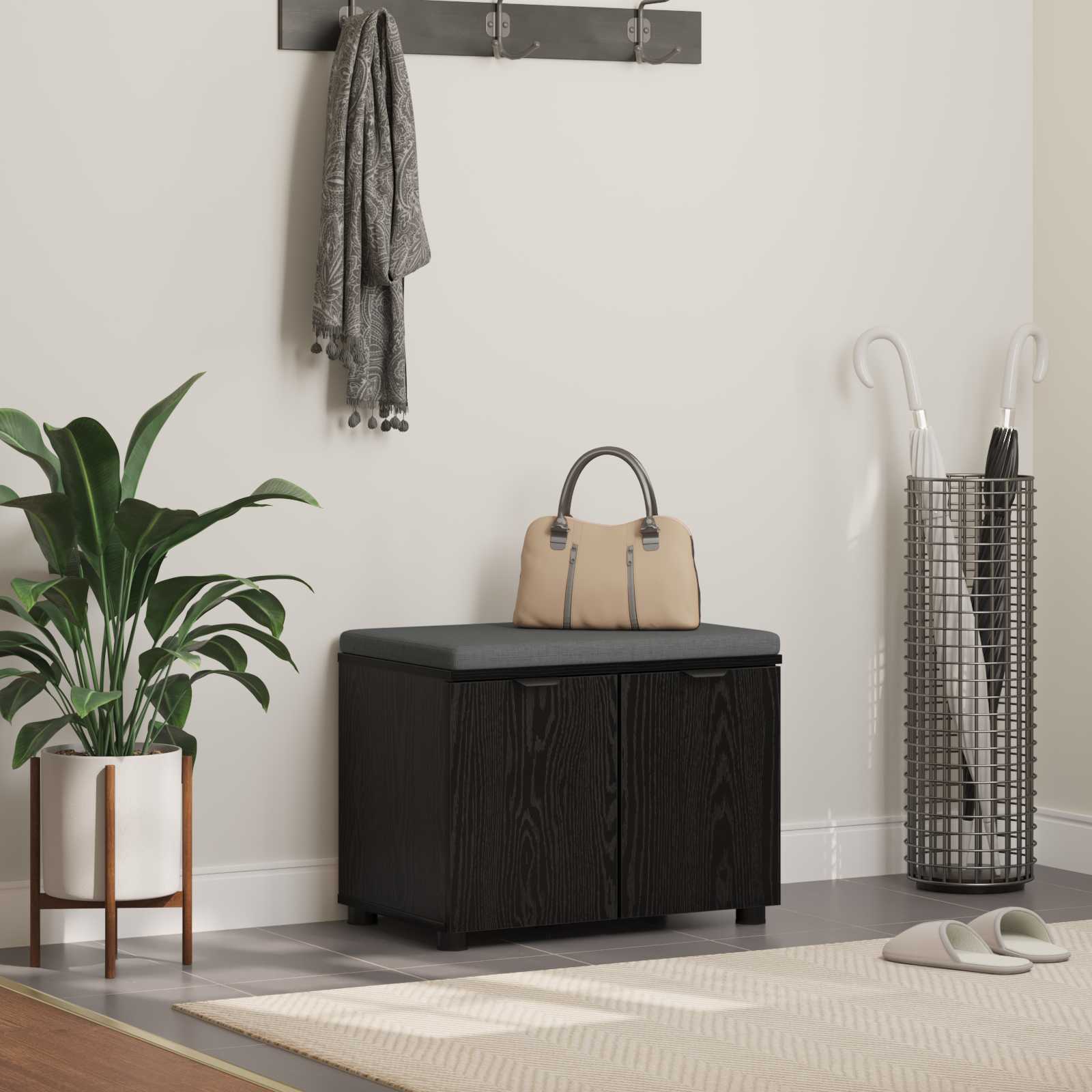 Banco de entrada 100 x 38 x 46 cm Madera Ingenierizada y Tela