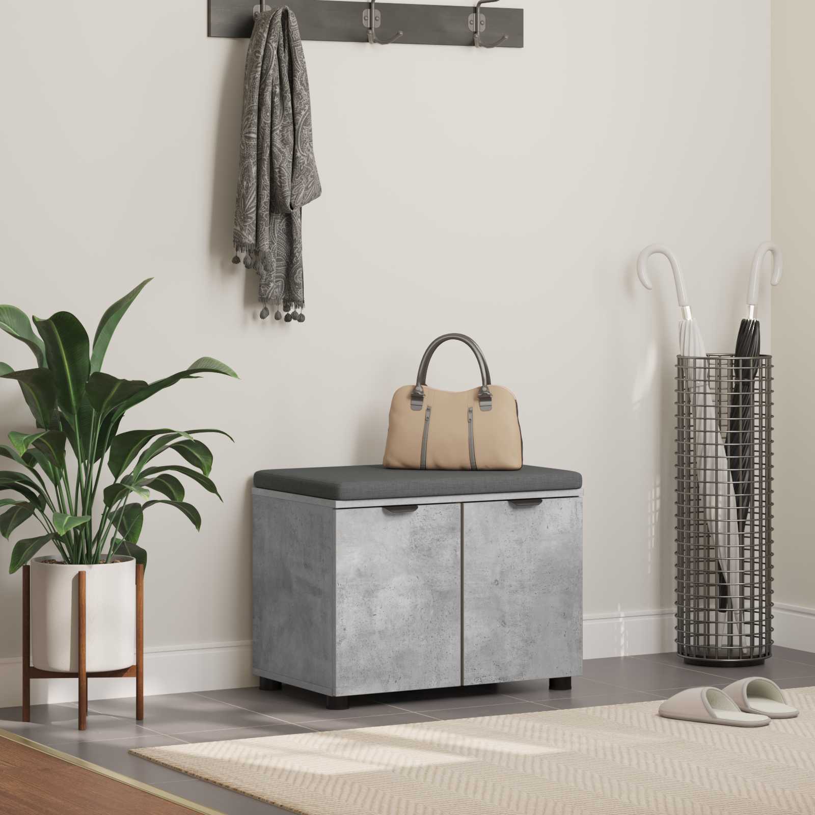 Banco de entrada 100 x 38 x 46 cm Madera Ingenierizada y Tela