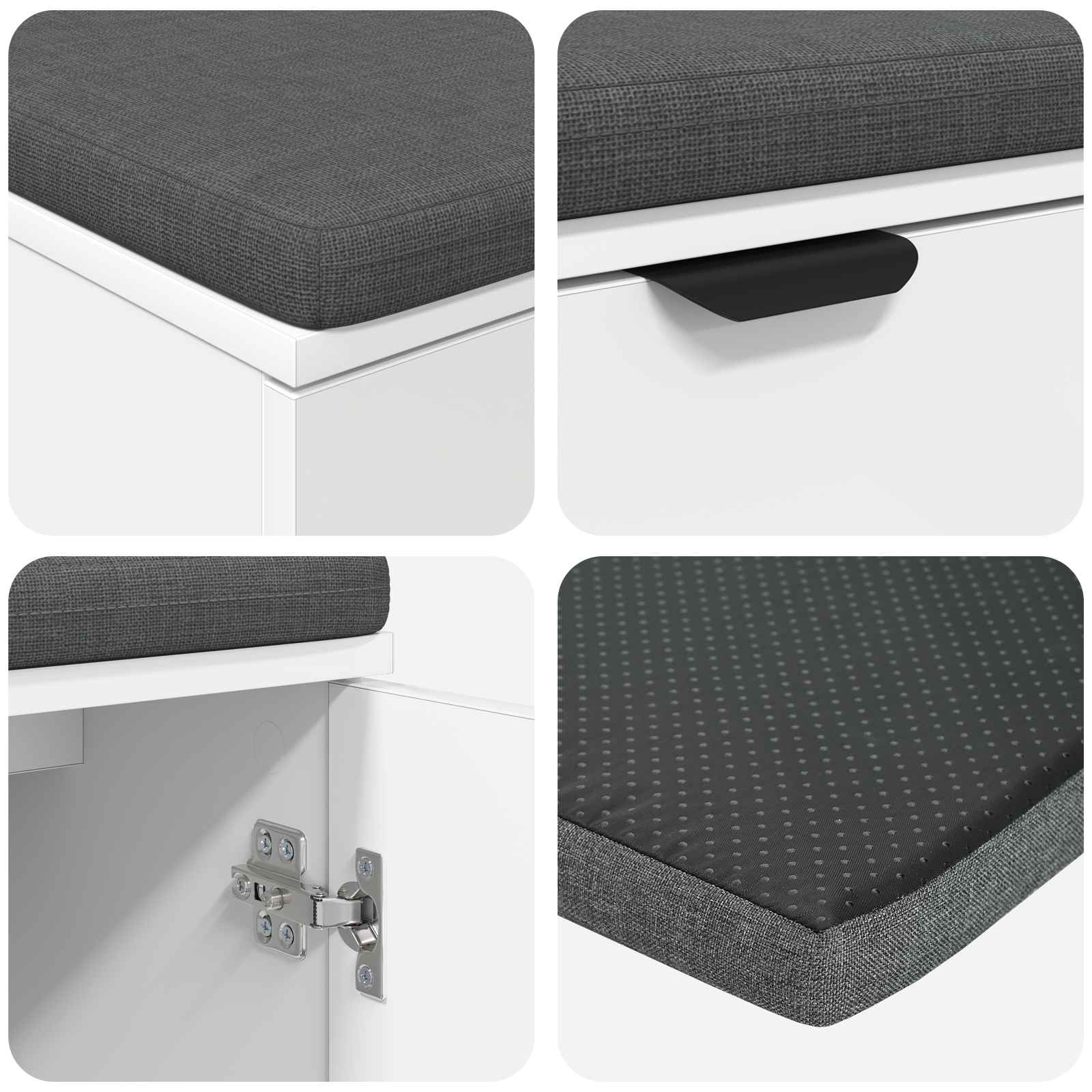 Banco de entrada 100 x 38 x 46 cm Madera Ingenierizada y Tela