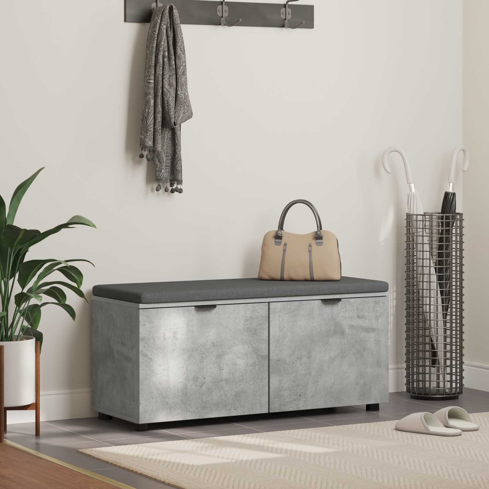 Banco de entrada 100 x 38 x 46 cm Madera Ingenierizada y Tela