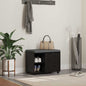 Entryway Bench with Cushion Black Oak 60 x 38 x 46 cm