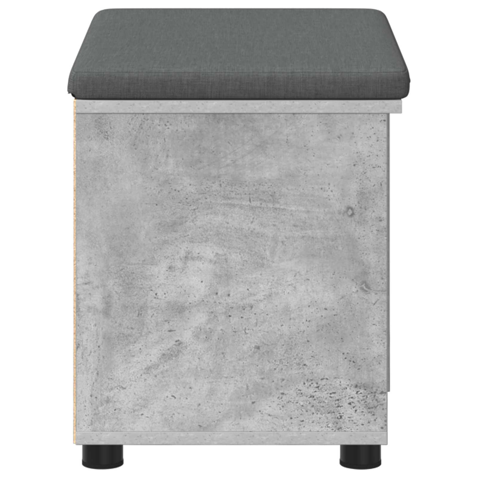 Banco de entrada con cojín Gris Concreto 60 x 38 x 46 cm