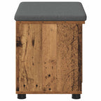 Banco de entrada con cojín Madera vieja 60 x 38 x 46 cm