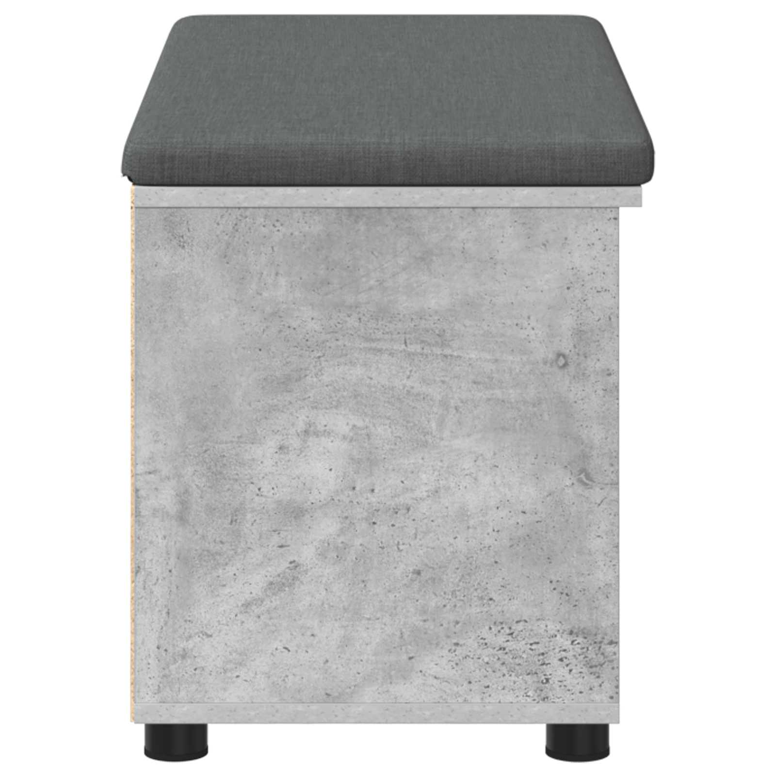 Banco de entrada con cojín Gris Concreto 80 x 38 x 46 cm