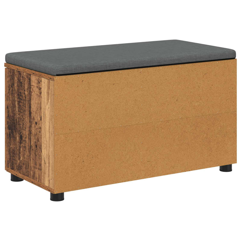 Banco de entrada con cojín Madera vieja 80 x 38 x 46 cm