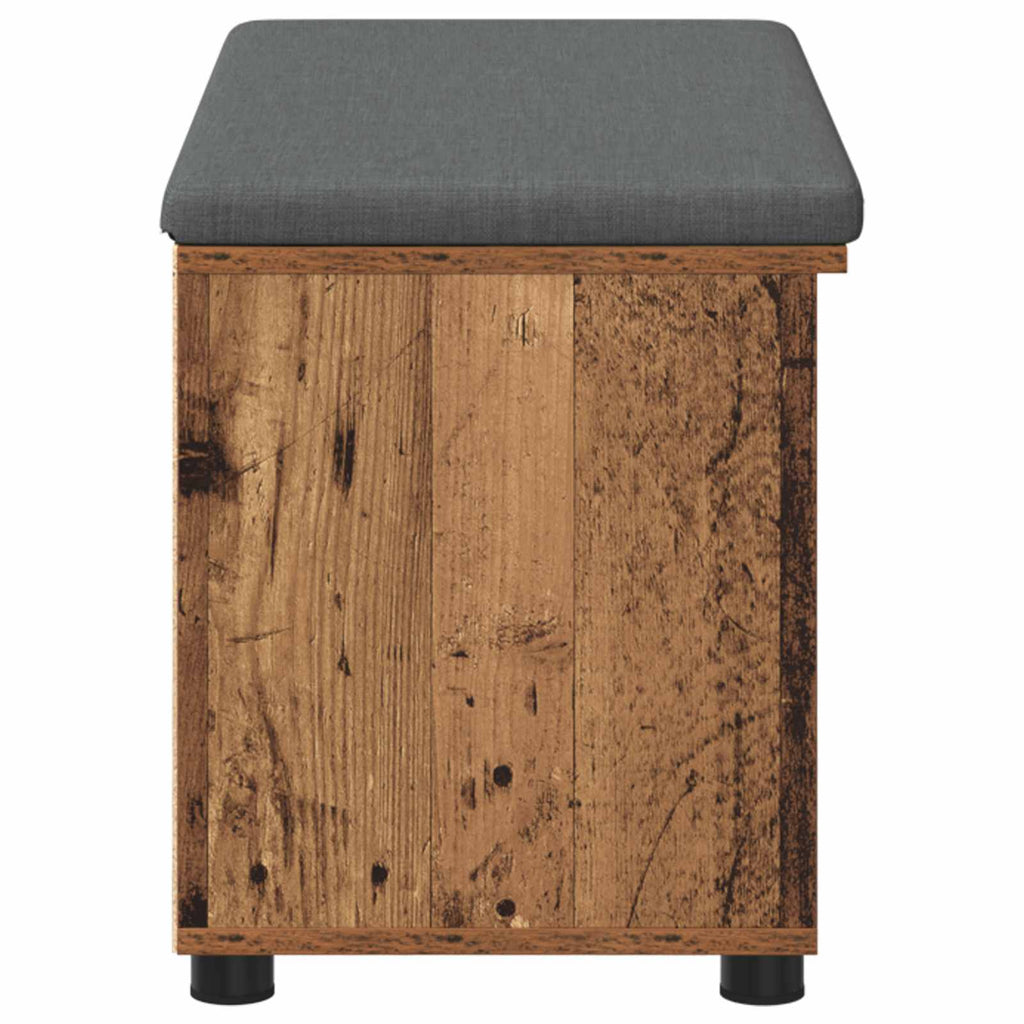 Banco de entrada con cojín Madera vieja 80 x 38 x 46 cm