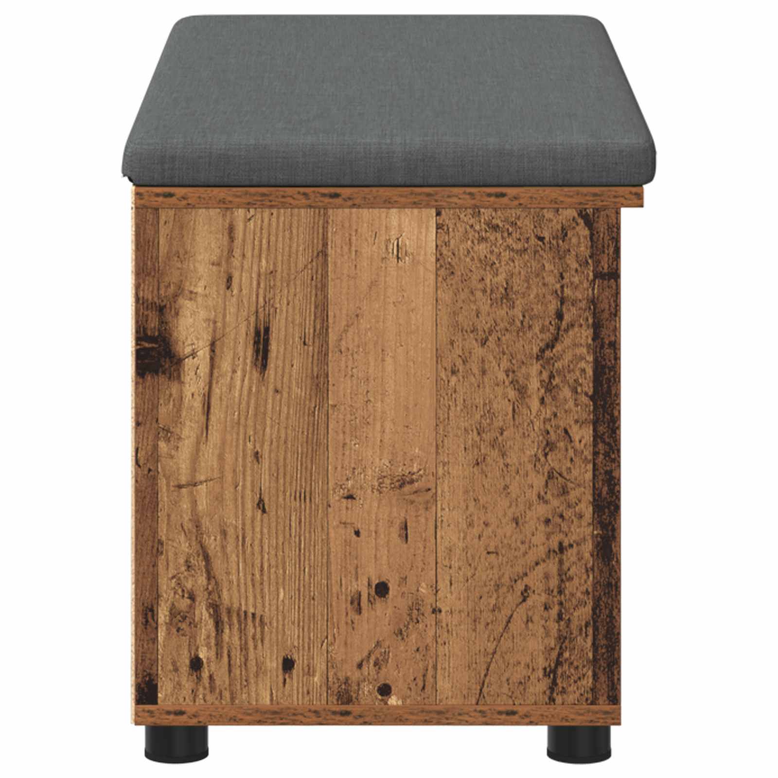 Banco de entrada con cojín Madera vieja 80 x 38 x 46 cm