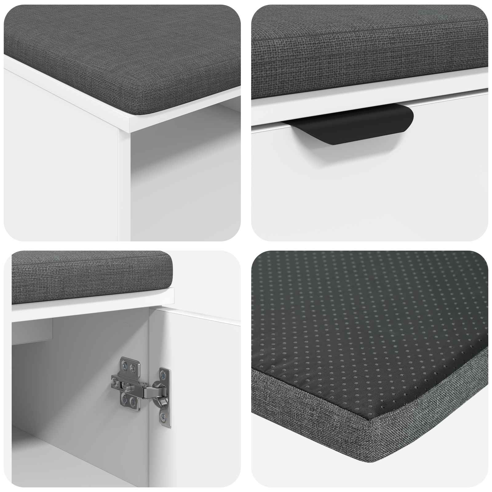 Banco de entrada 100 x 38 x 46 cm Madera Ingenierizada y Tela