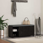 Banco de entrada con cojín Roble Negro 100 x 38 x 46 cm