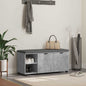 Hallway Bench with Cushion Grey Concrete 100 x 38 x 46 cm