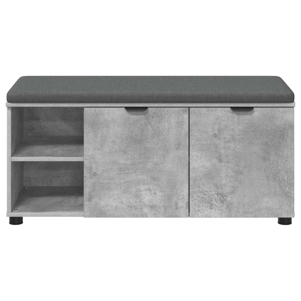 Banco de entrada con cojín Gris Concreto 100 x 38 x 46 cm