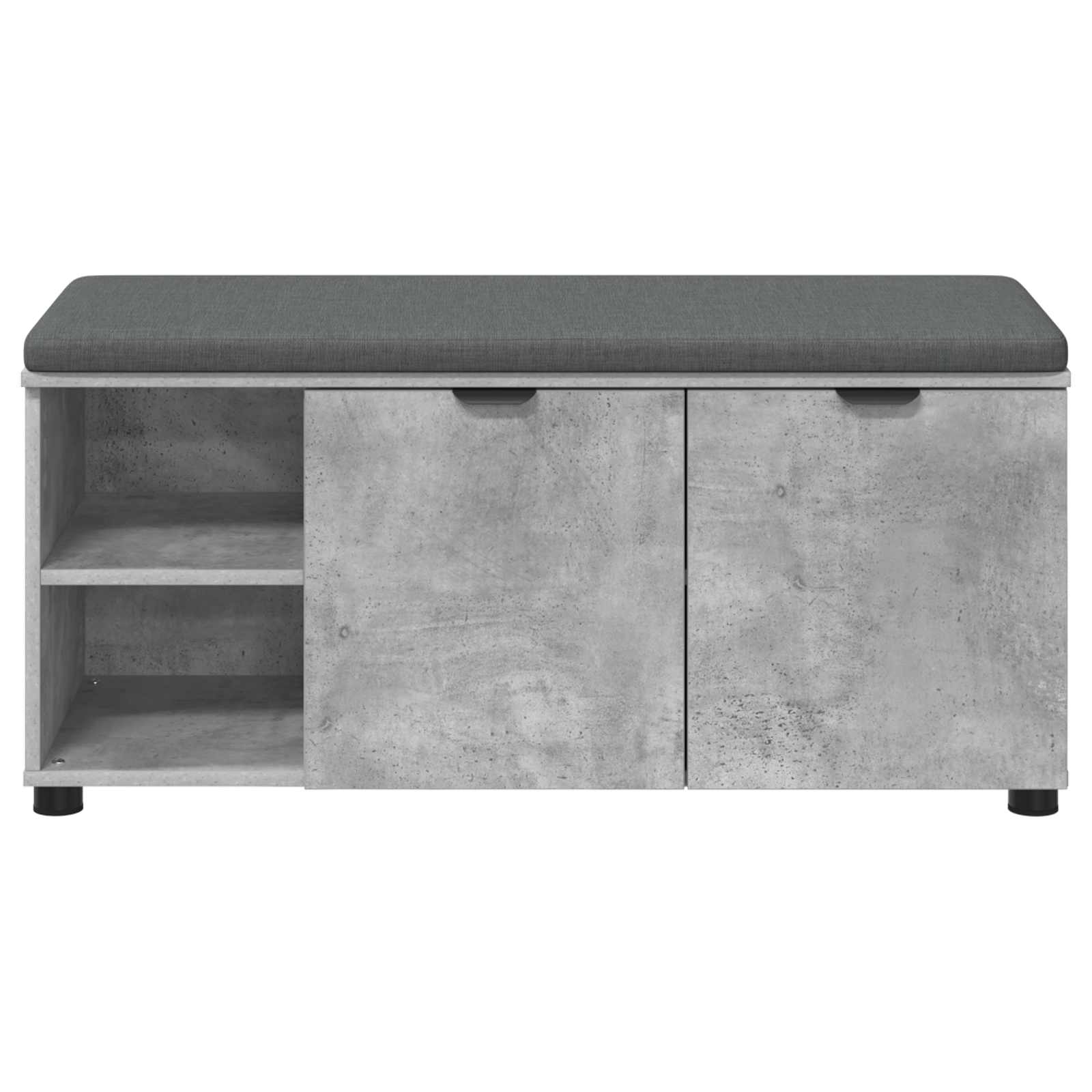 Banco de entrada con cojín Gris Concreto 100 x 38 x 46 cm
