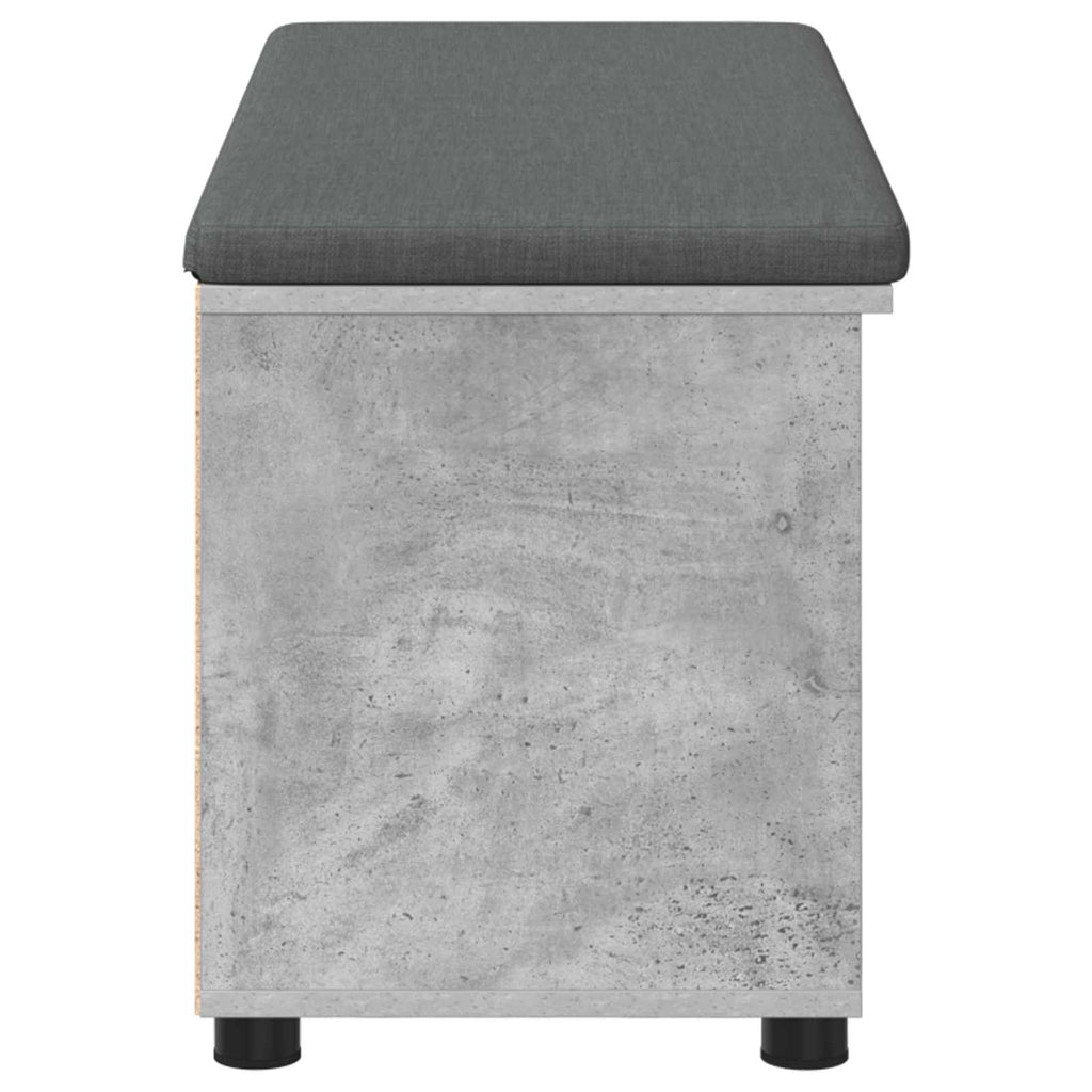 Banco de entrada con cojín Gris Concreto 100 x 38 x 46 cm