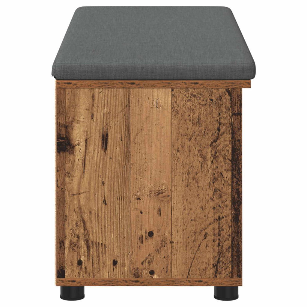Banco de entrada con cojín Madera vieja 100 x 38 x 46 cm