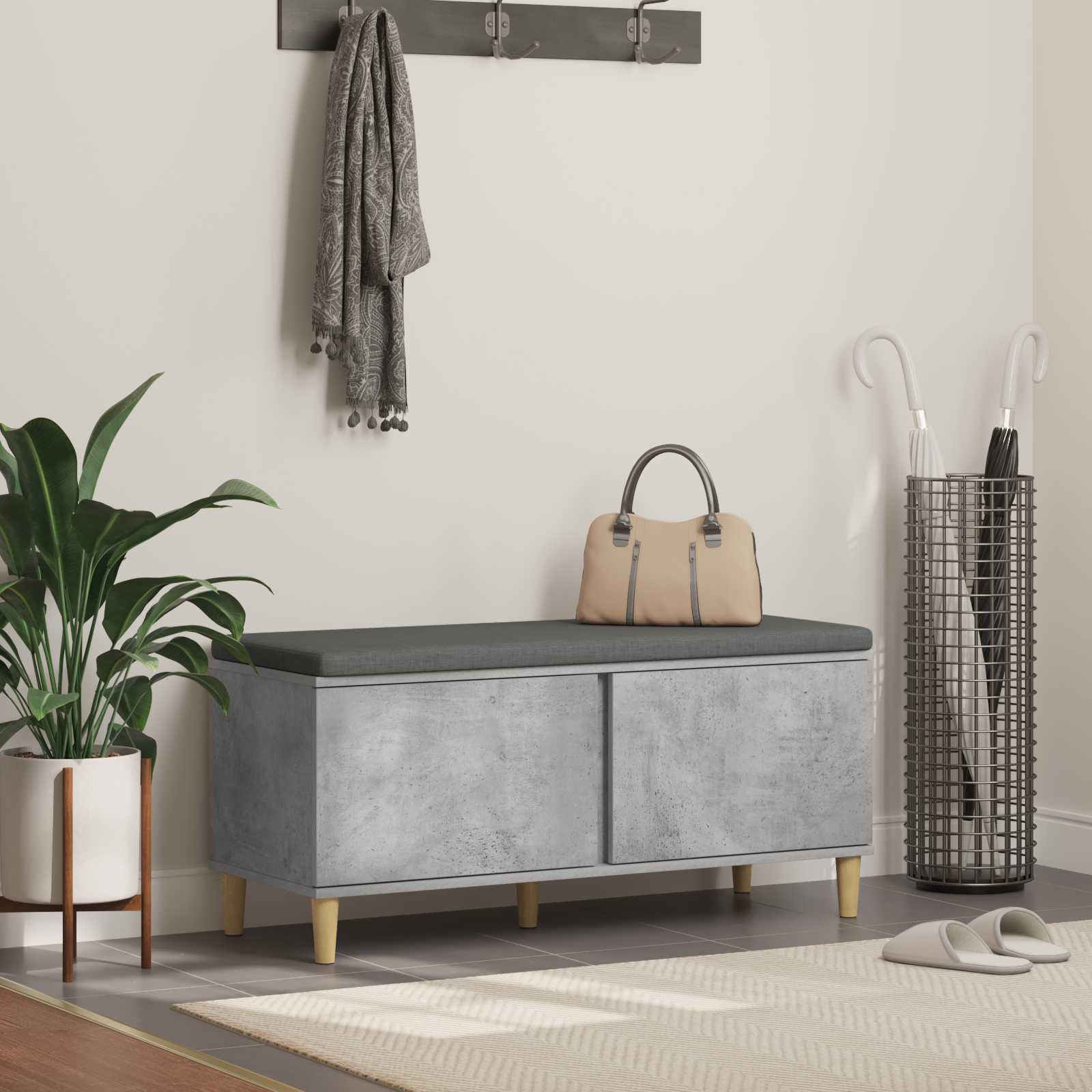 Banco de entrada 100 x 38 x 46 cm Madera Ingenierizada y Tela