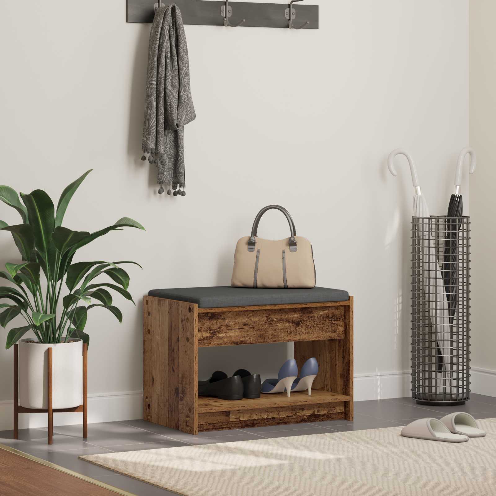 Banco de entrada 103 x 38 x 45 cm Madera Ingenierizada y Tela