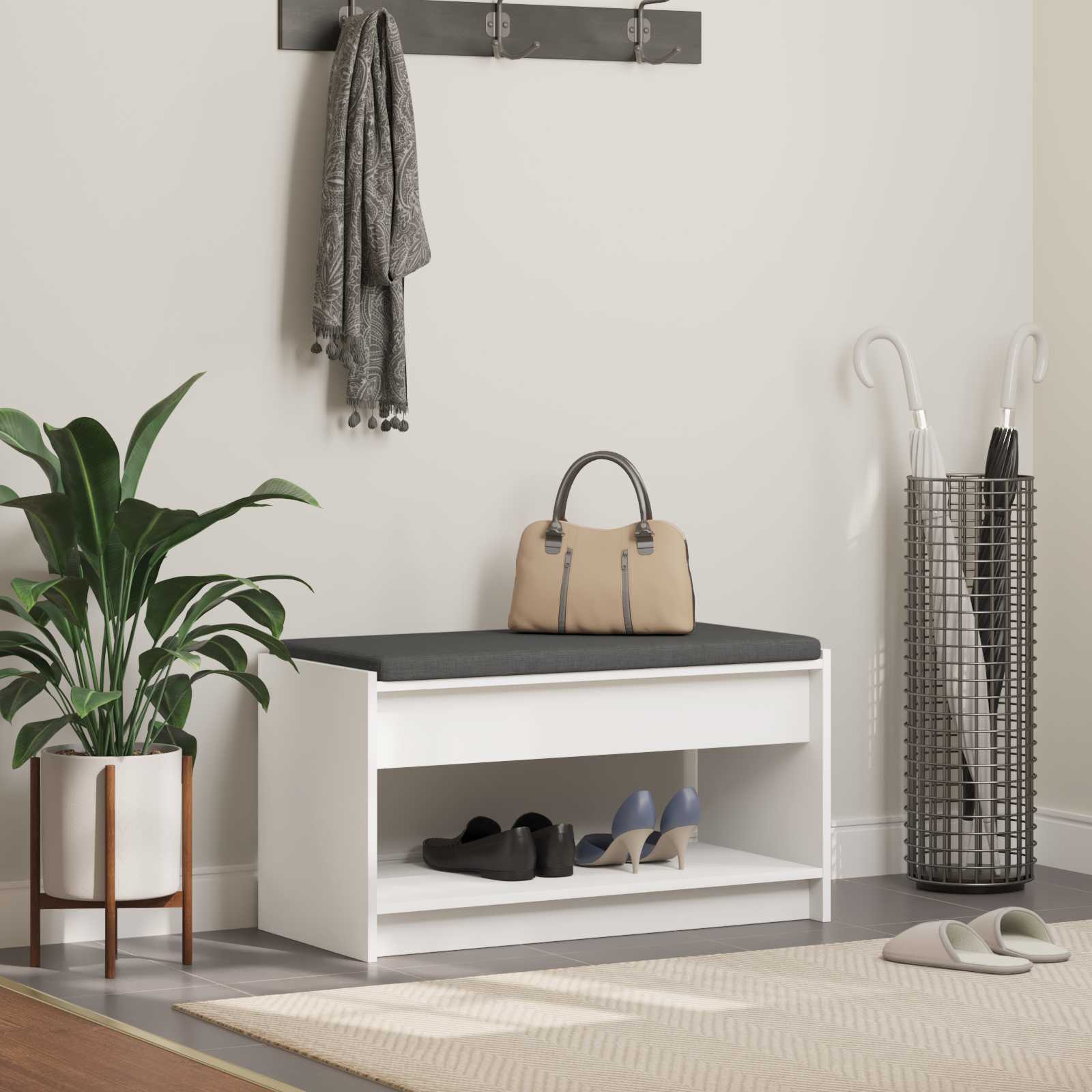Banco de entrada 103 x 38 x 45 cm Madera Ingenierizada y Tela