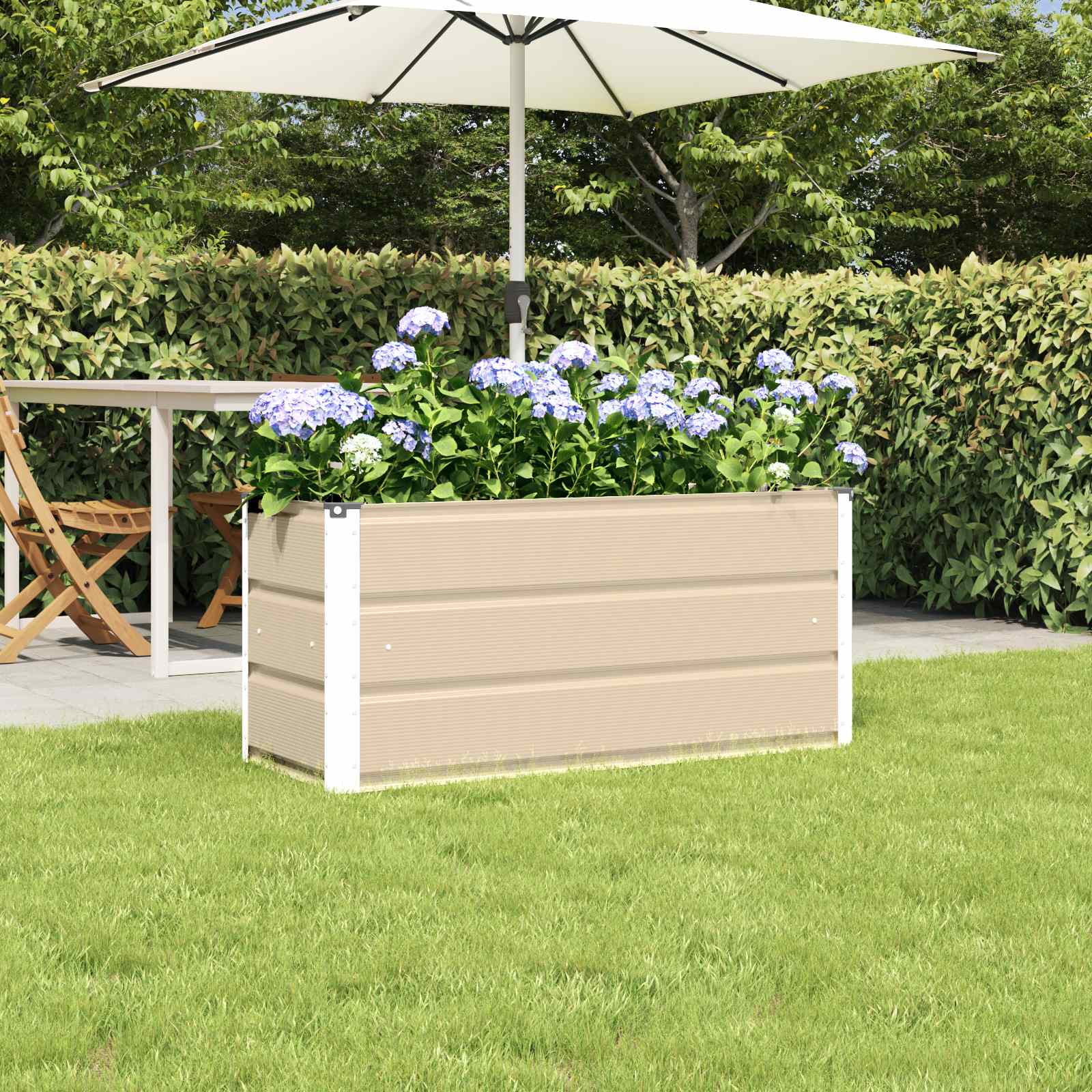 Jardinera Antracita 100 x 40 x 45 cm Acero