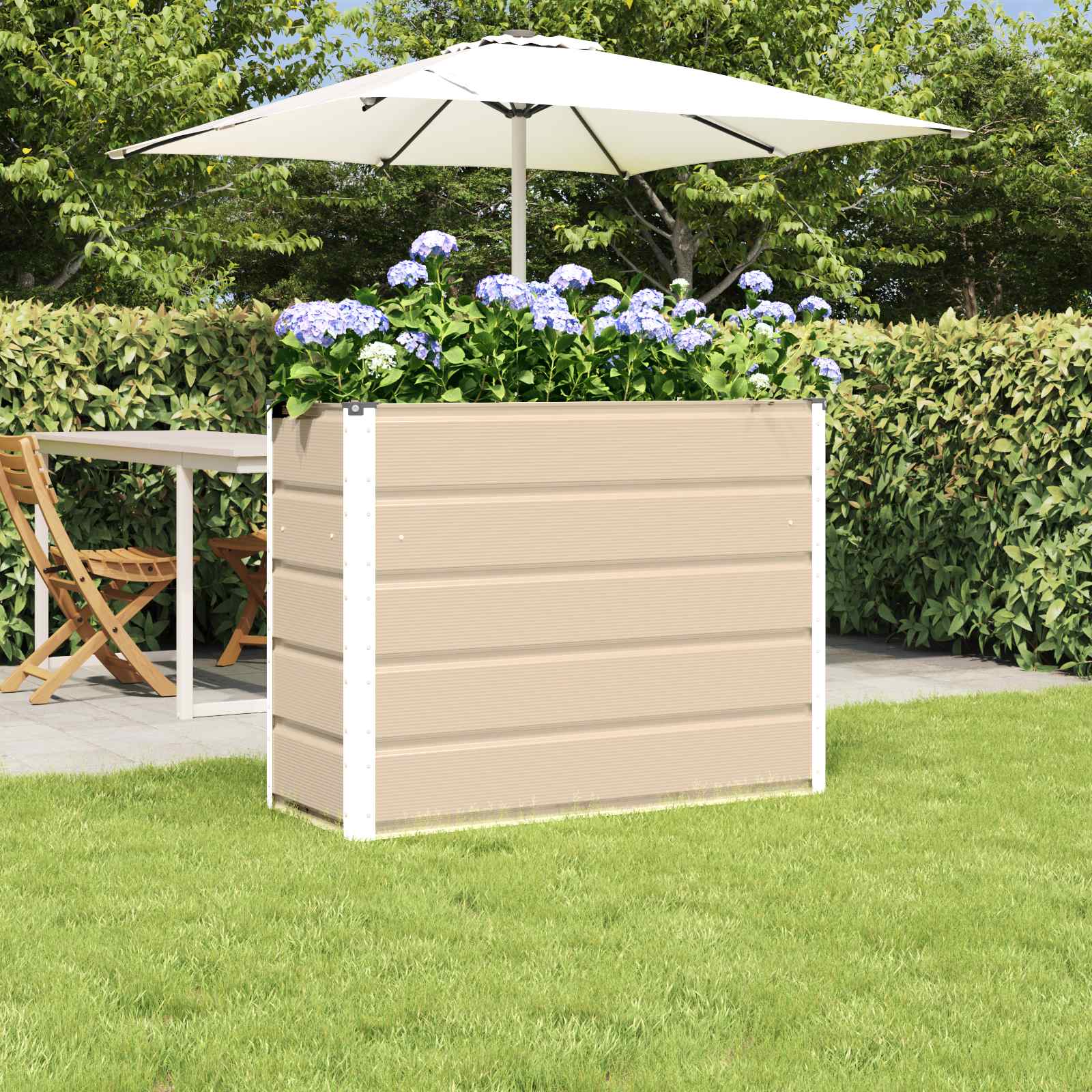 Jardinera Antracita 100 x 40 x 45 cm Acero