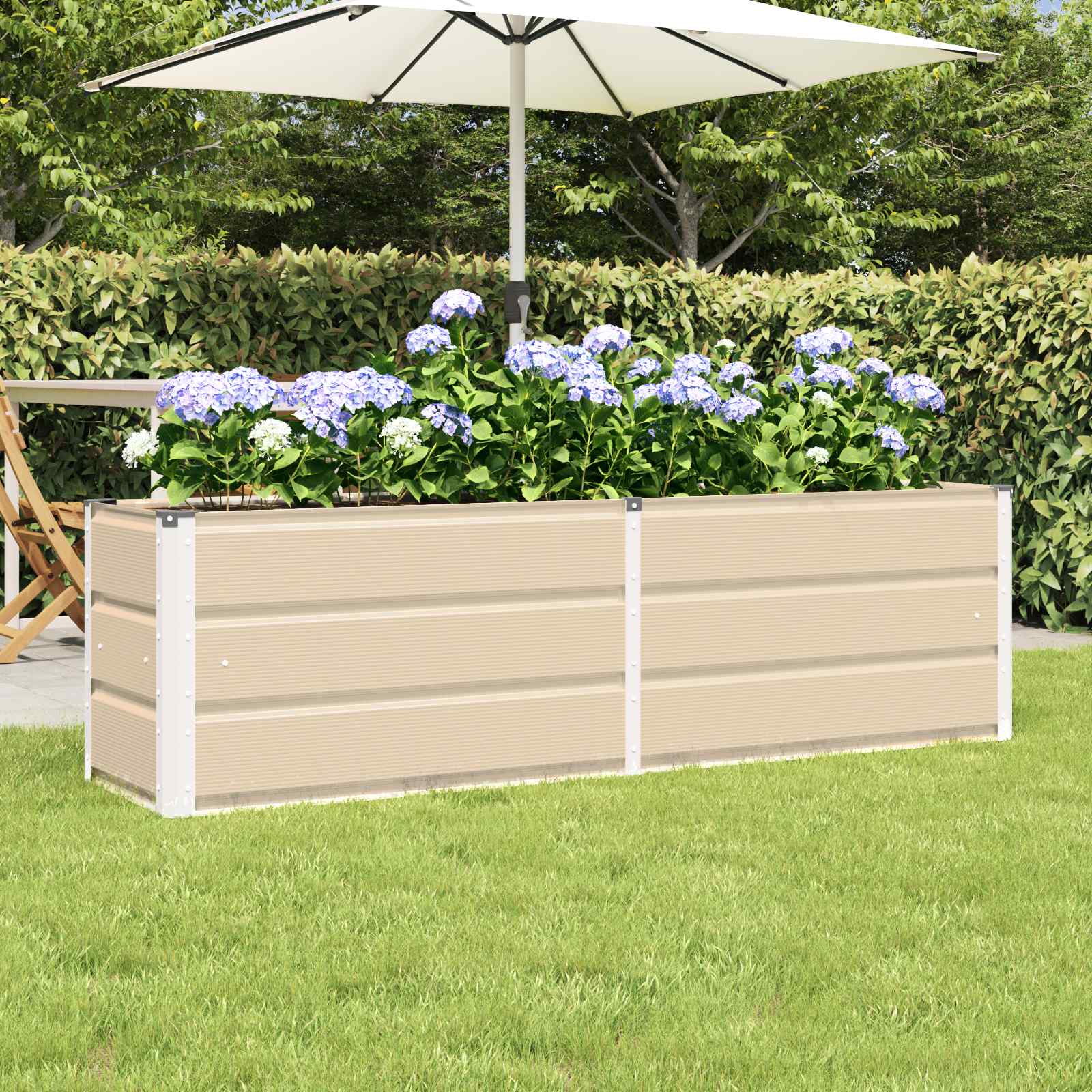 Jardinera Antracita 100 x 40 x 45 cm Acero