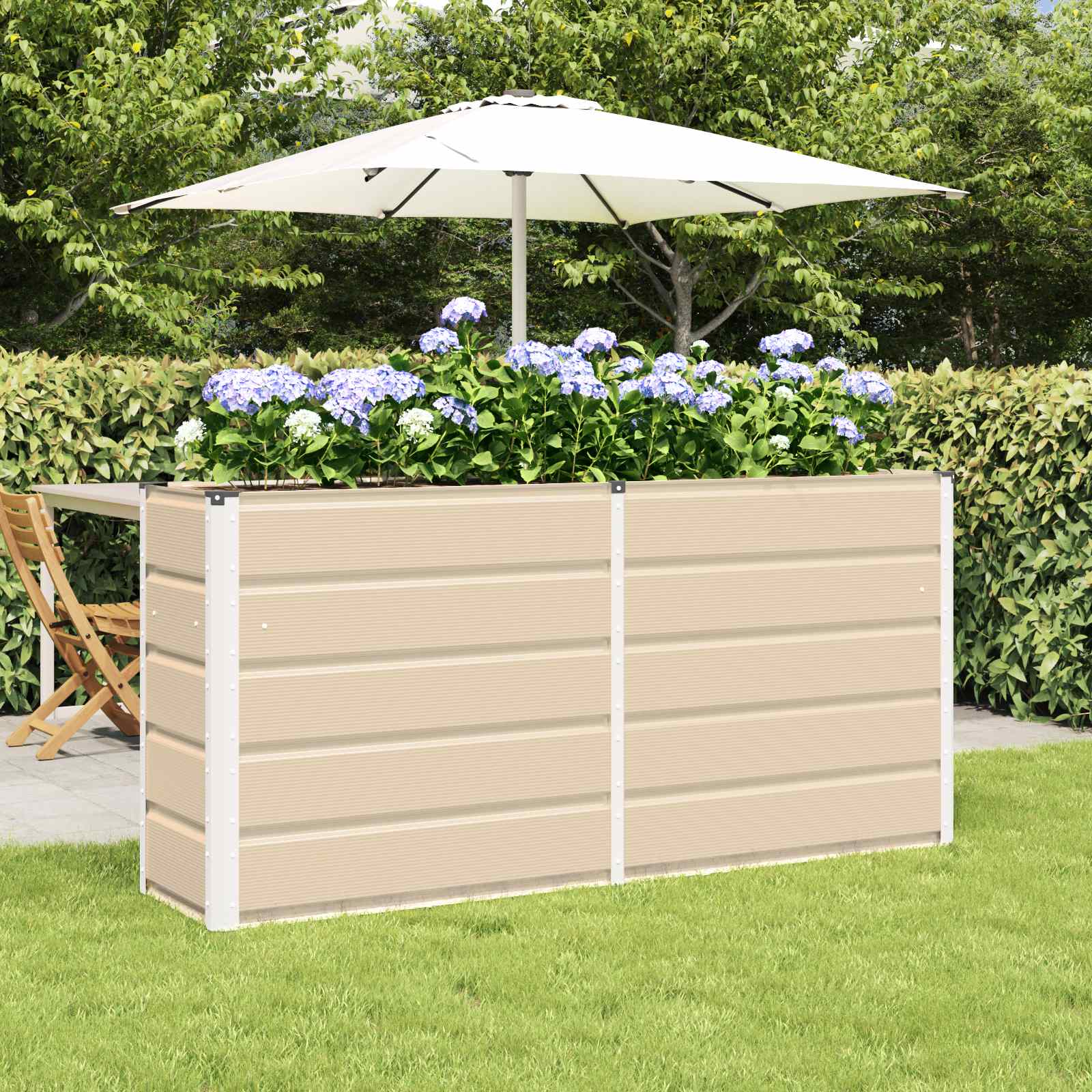 Jardinera Antracita 100 x 40 x 45 cm Acero