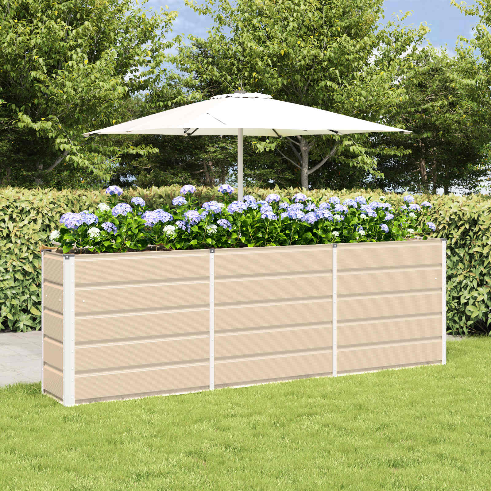 Jardinera Antracita 100 x 40 x 45 cm Acero