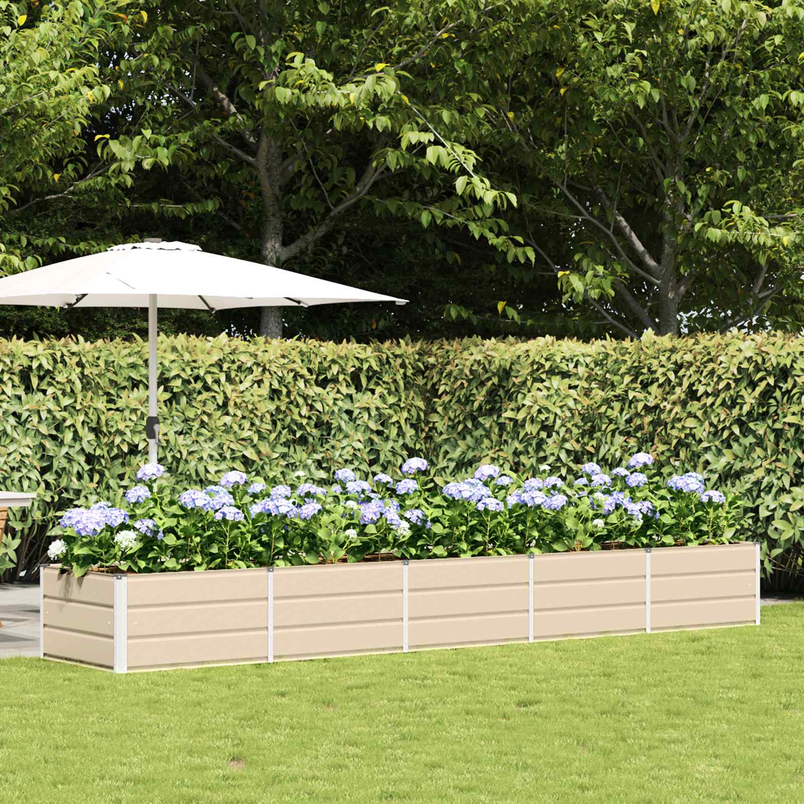 Jardinera Antracita 160 x 80 x 45 cm Acero