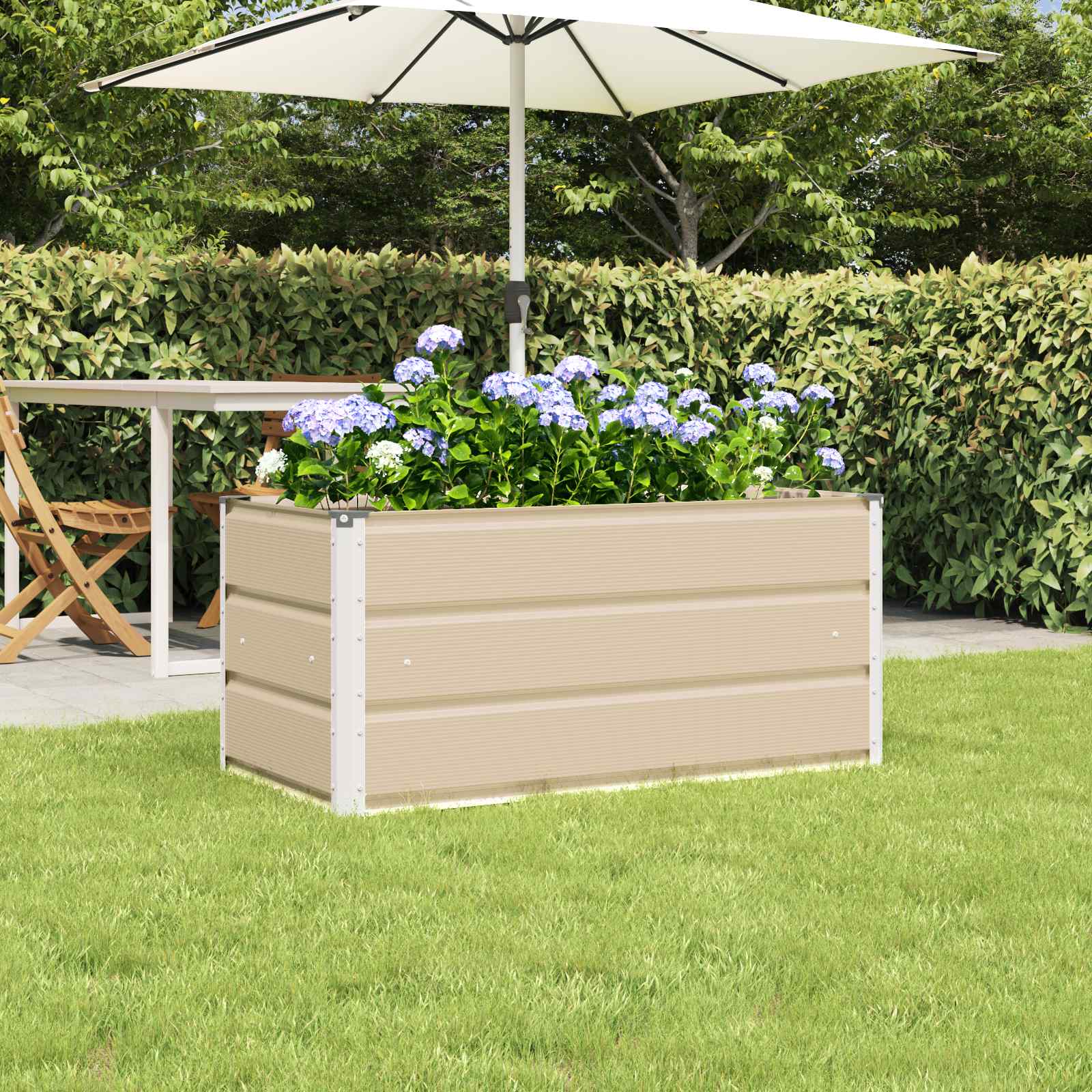Jardinera Antracita 100 x 50 x 45 cm Acero Galvanizado