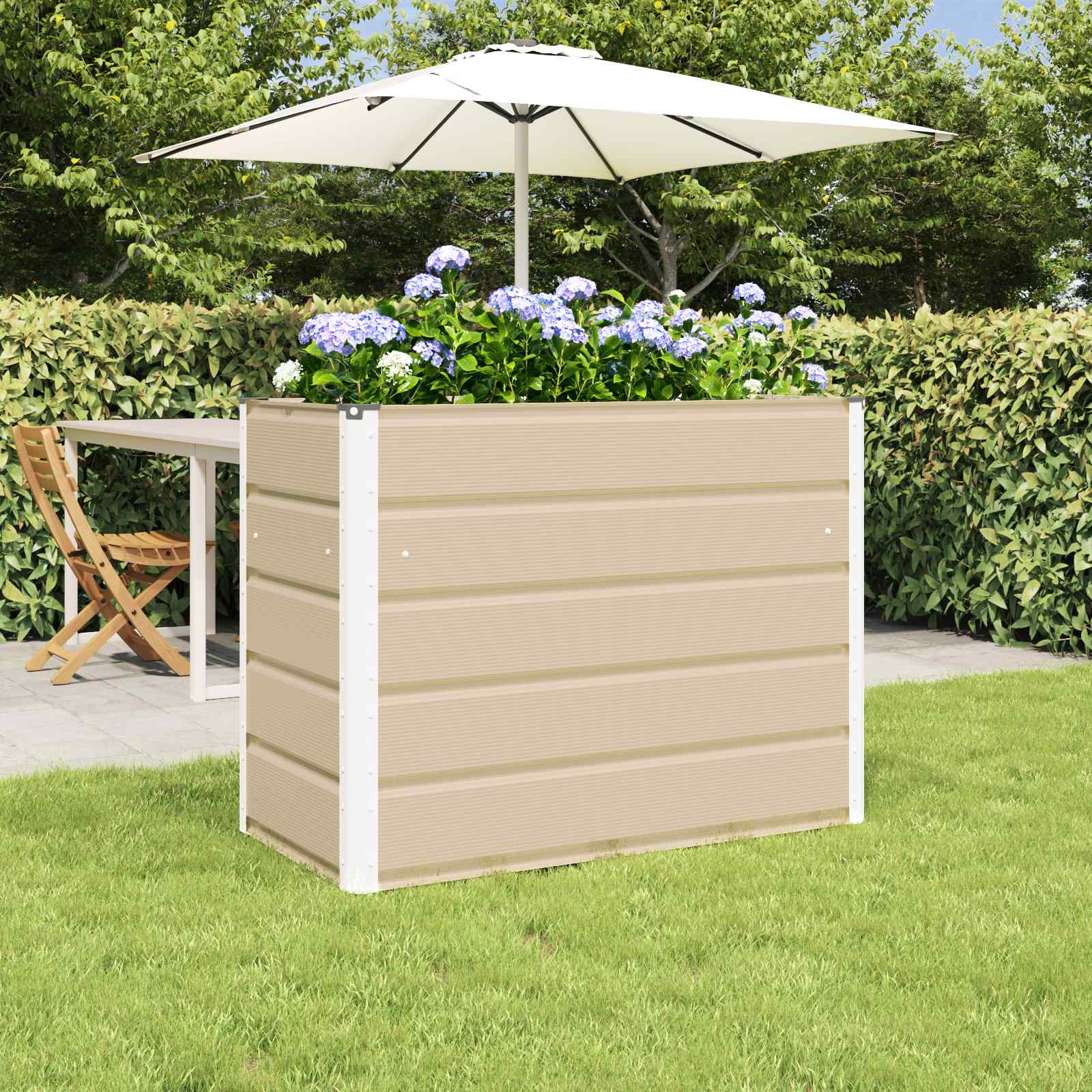 Jardinera Antracita 100 x 50 x 45 cm Acero Galvanizado