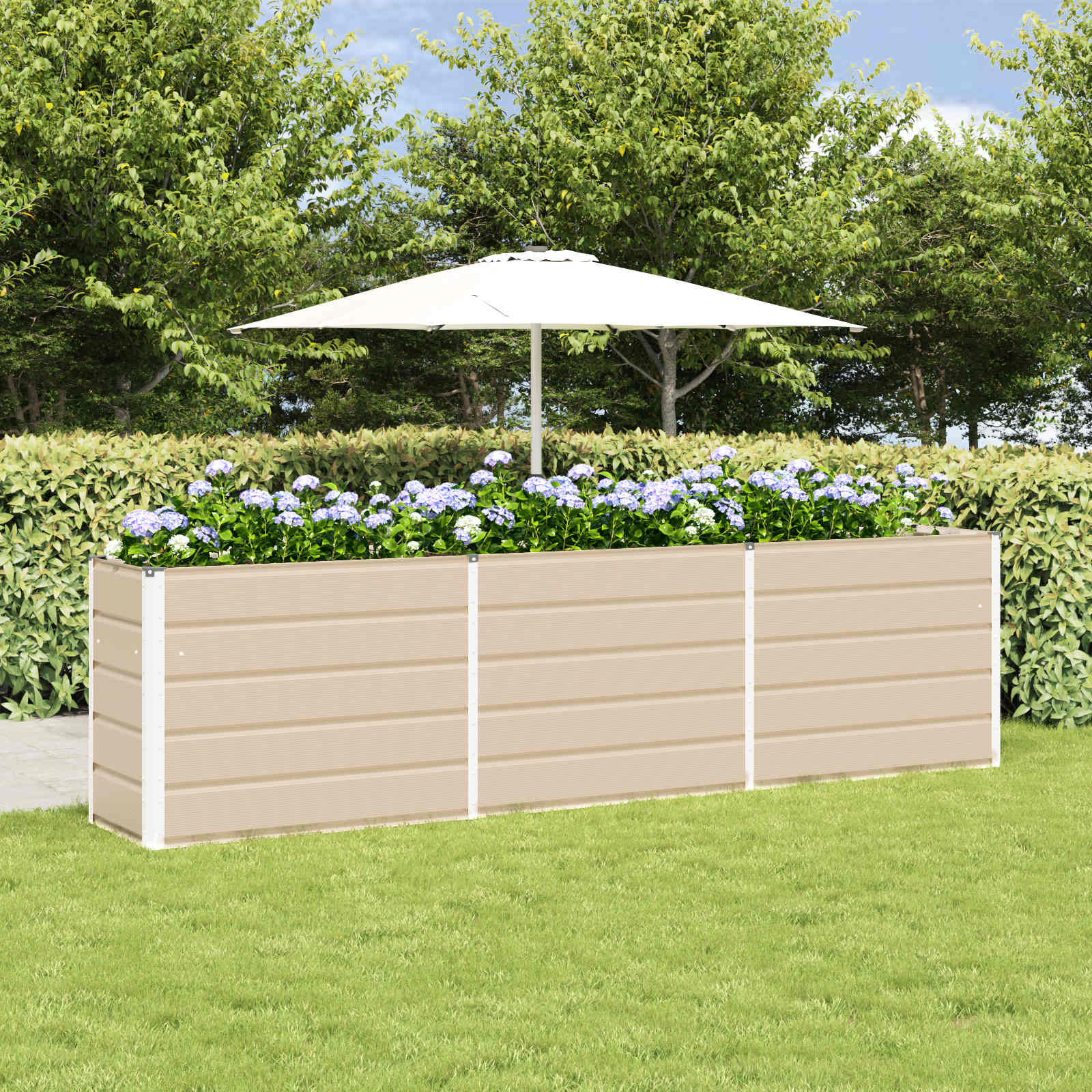 Jardinera Antracita 100 x 50 x 45 cm Acero Galvanizado