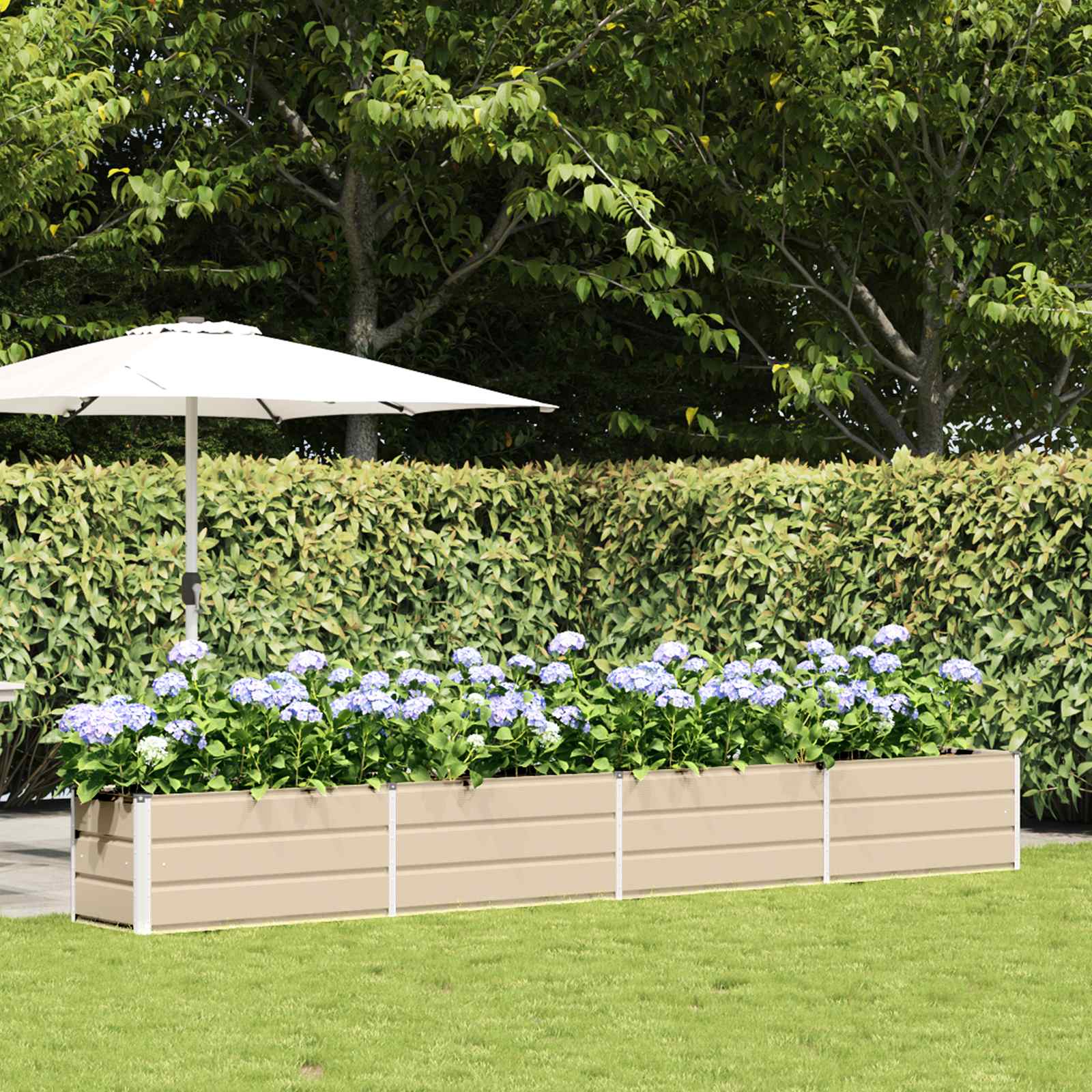 Jardinera Antracita 100 x 50 x 45 cm Acero Galvanizado