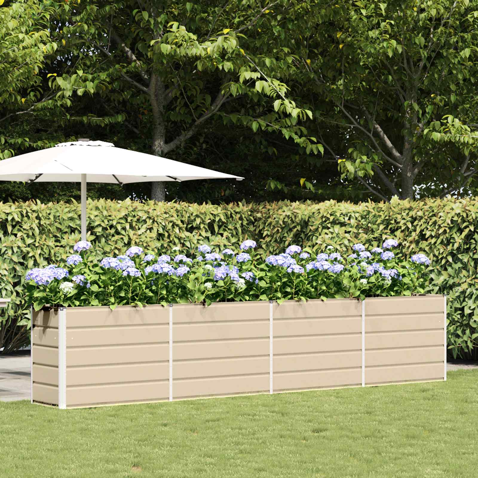 Jardinera Antracita 100 x 50 x 45 cm Acero Galvanizado