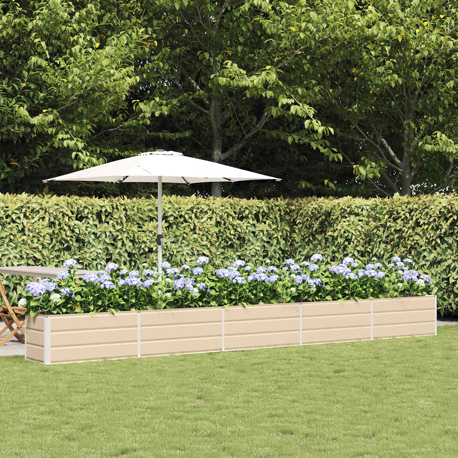 Jardinera Antracita 100 x 50 x 45 cm Acero Galvanizado