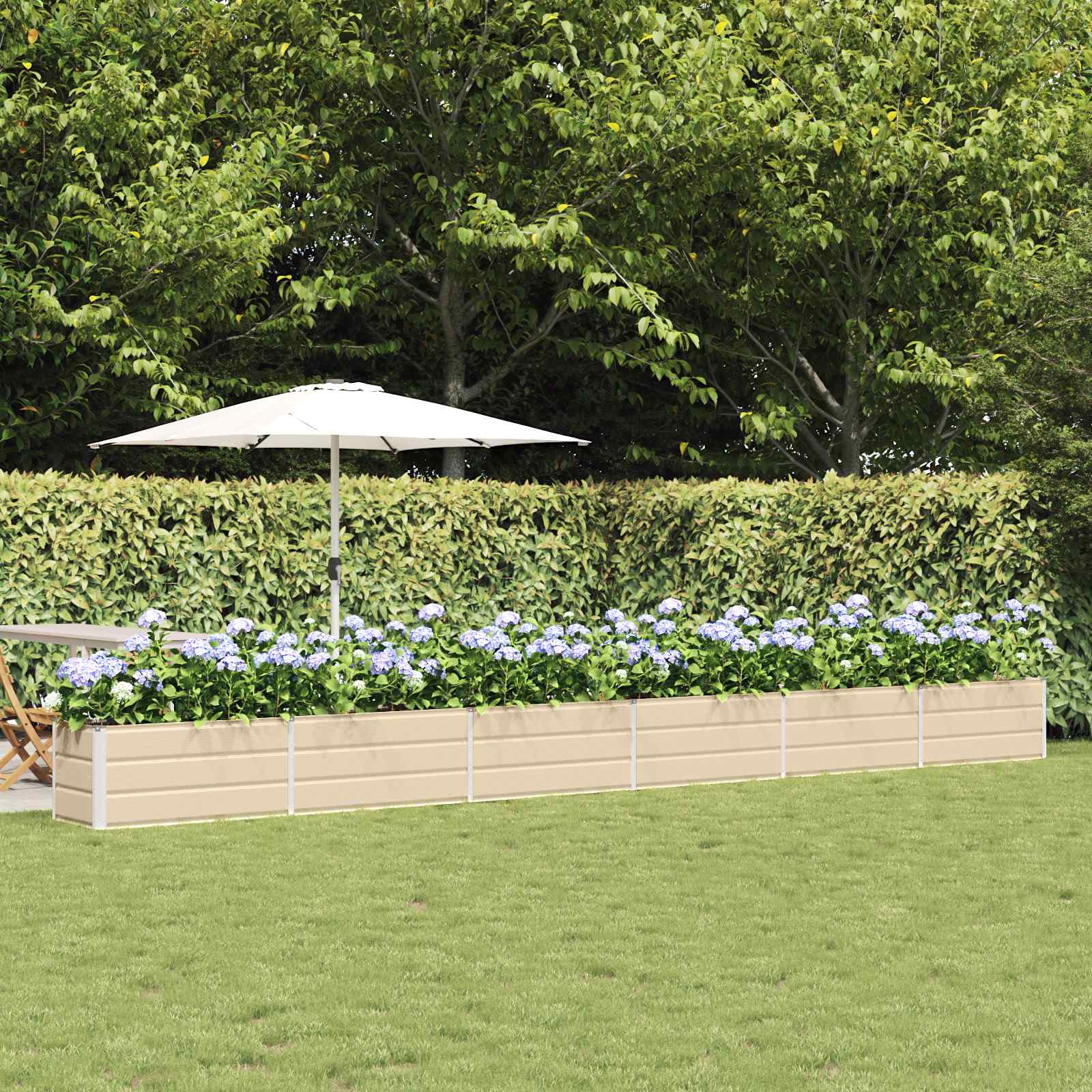 Jardinera Antracita 100 x 50 x 45 cm Acero Galvanizado
