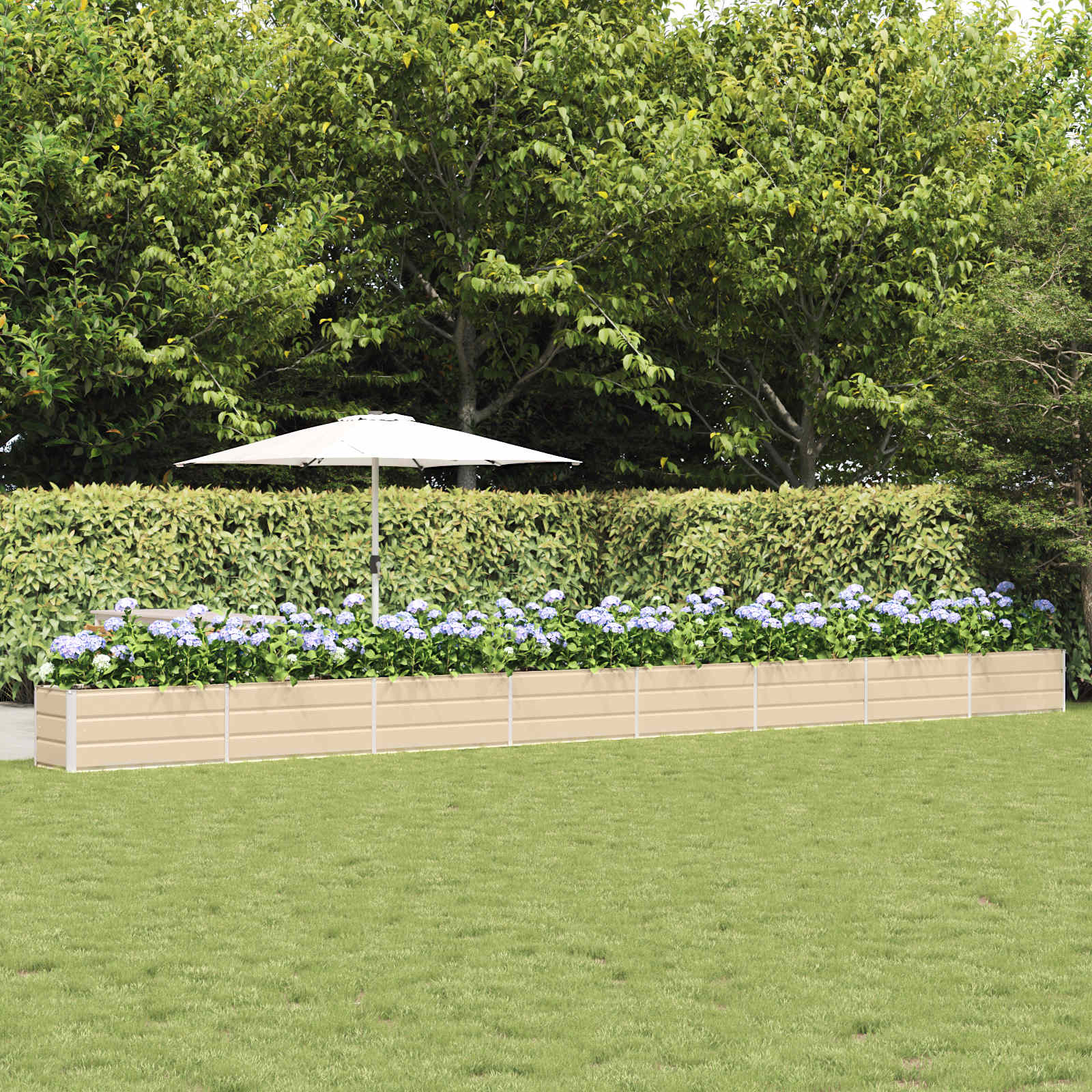 Jardinera Antracita 100 x 50 x 45 cm Acero Galvanizado