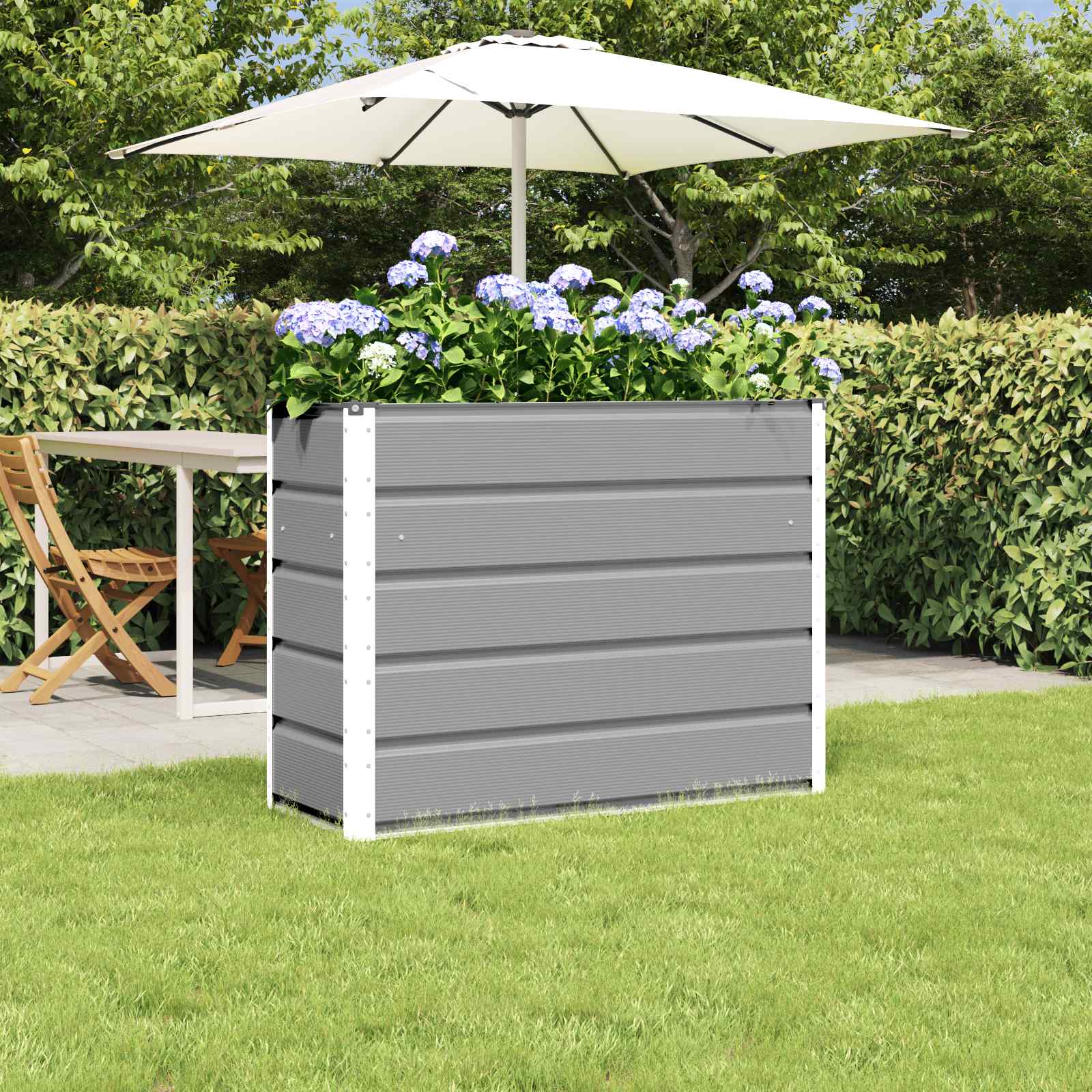 Jardinera Antracita 100 x 40 x 45 cm Acero