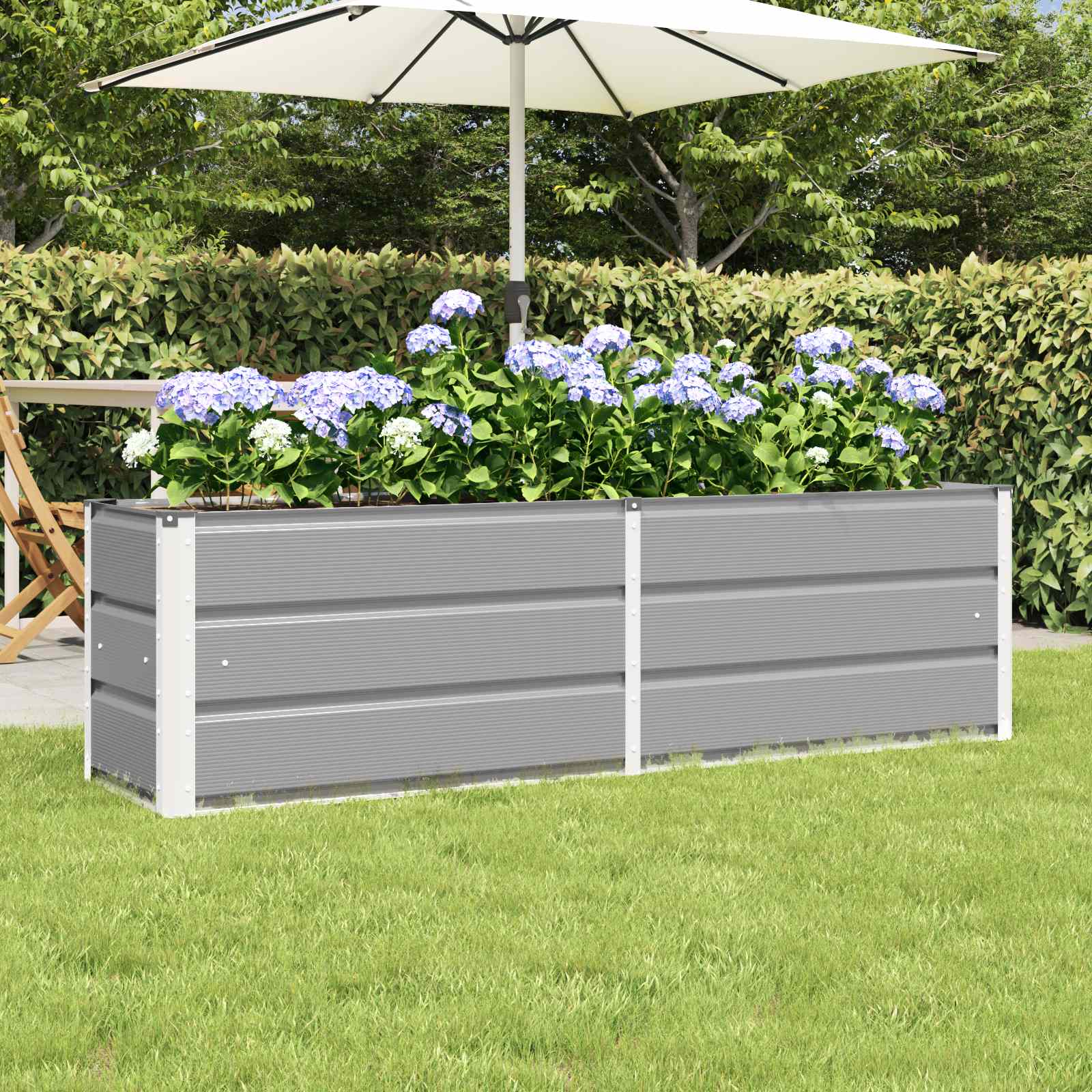 Jardinera Antracita 100 x 40 x 45 cm Acero