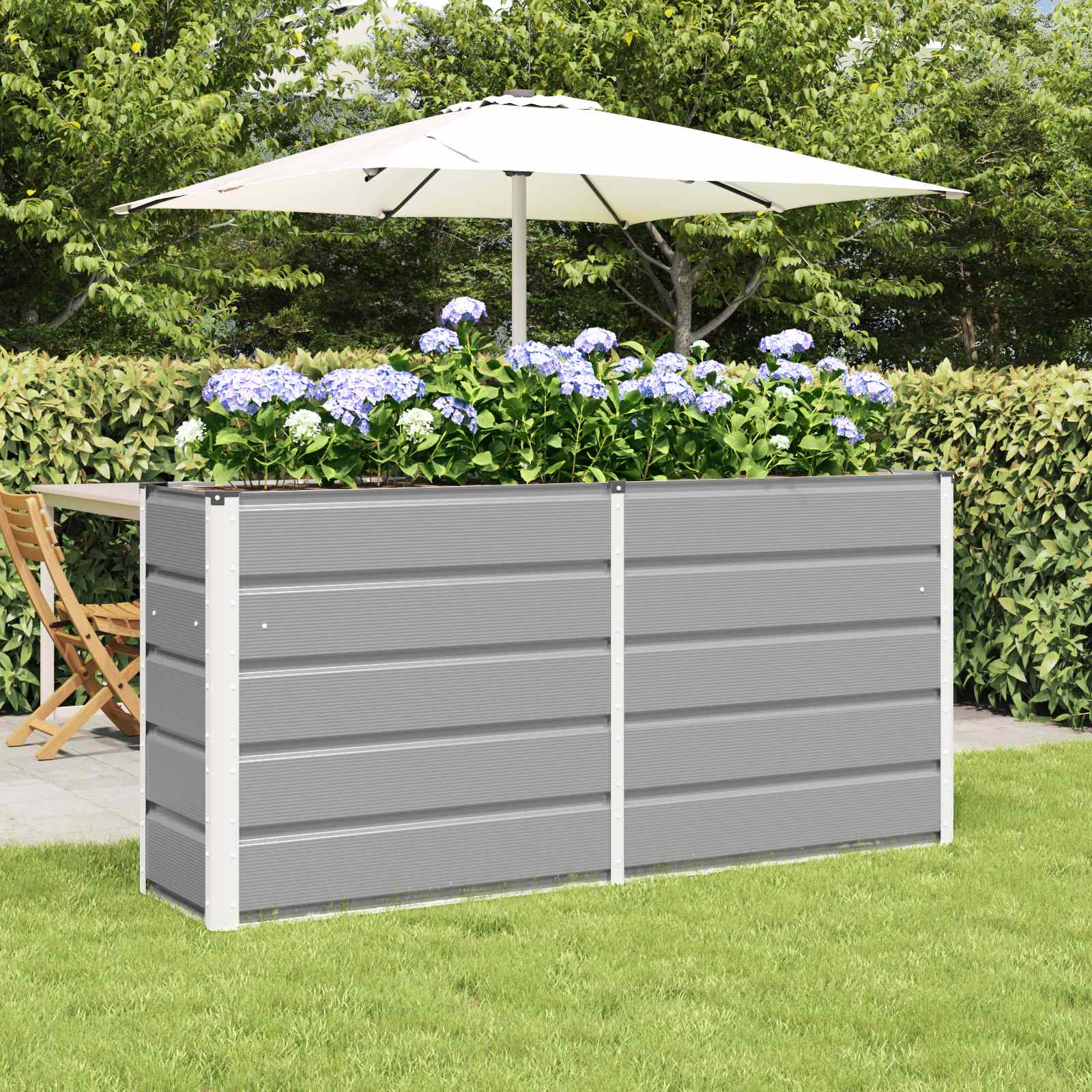 Jardinera Antracita 100 x 40 x 45 cm Acero