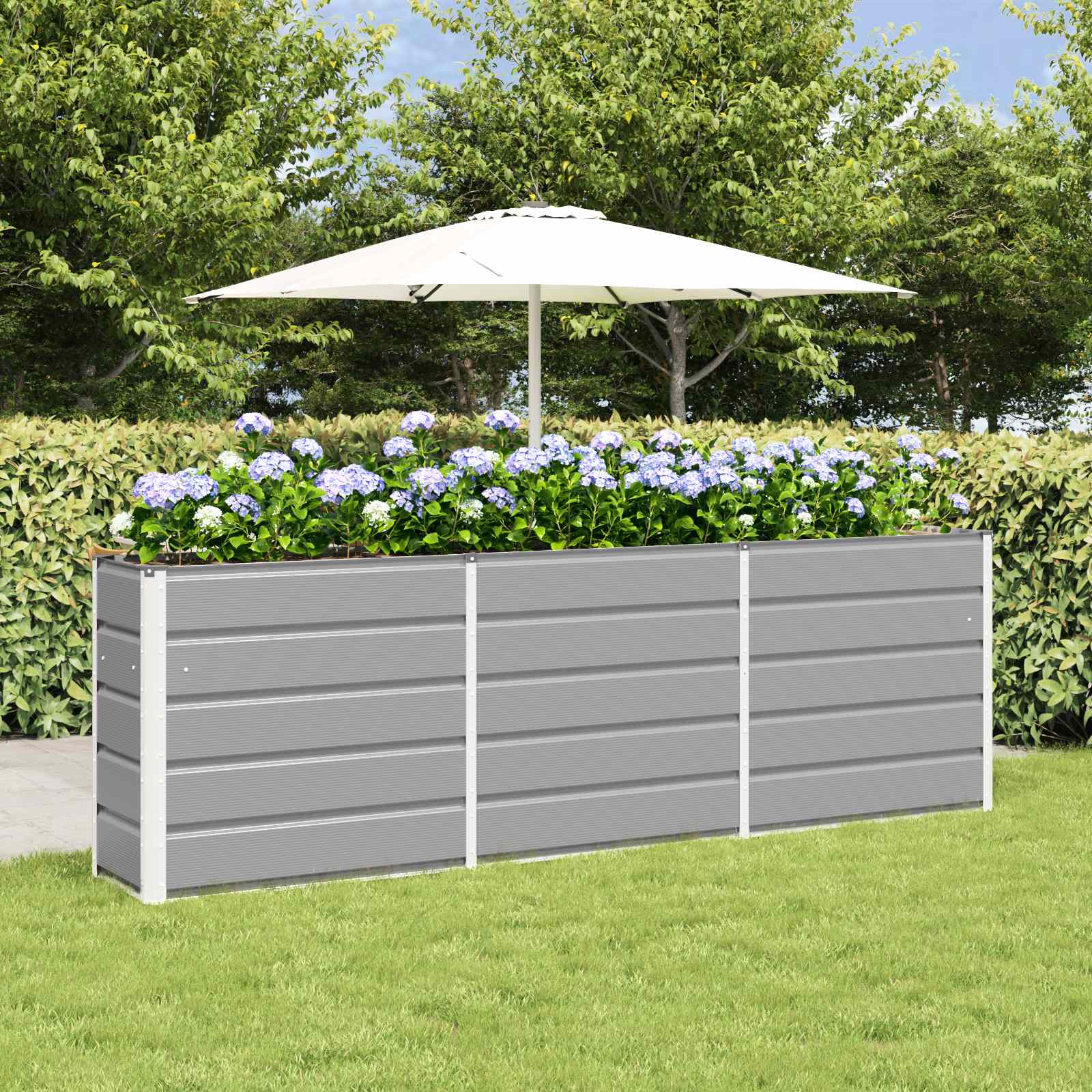 Jardinera Antracita 100 x 40 x 45 cm Acero
