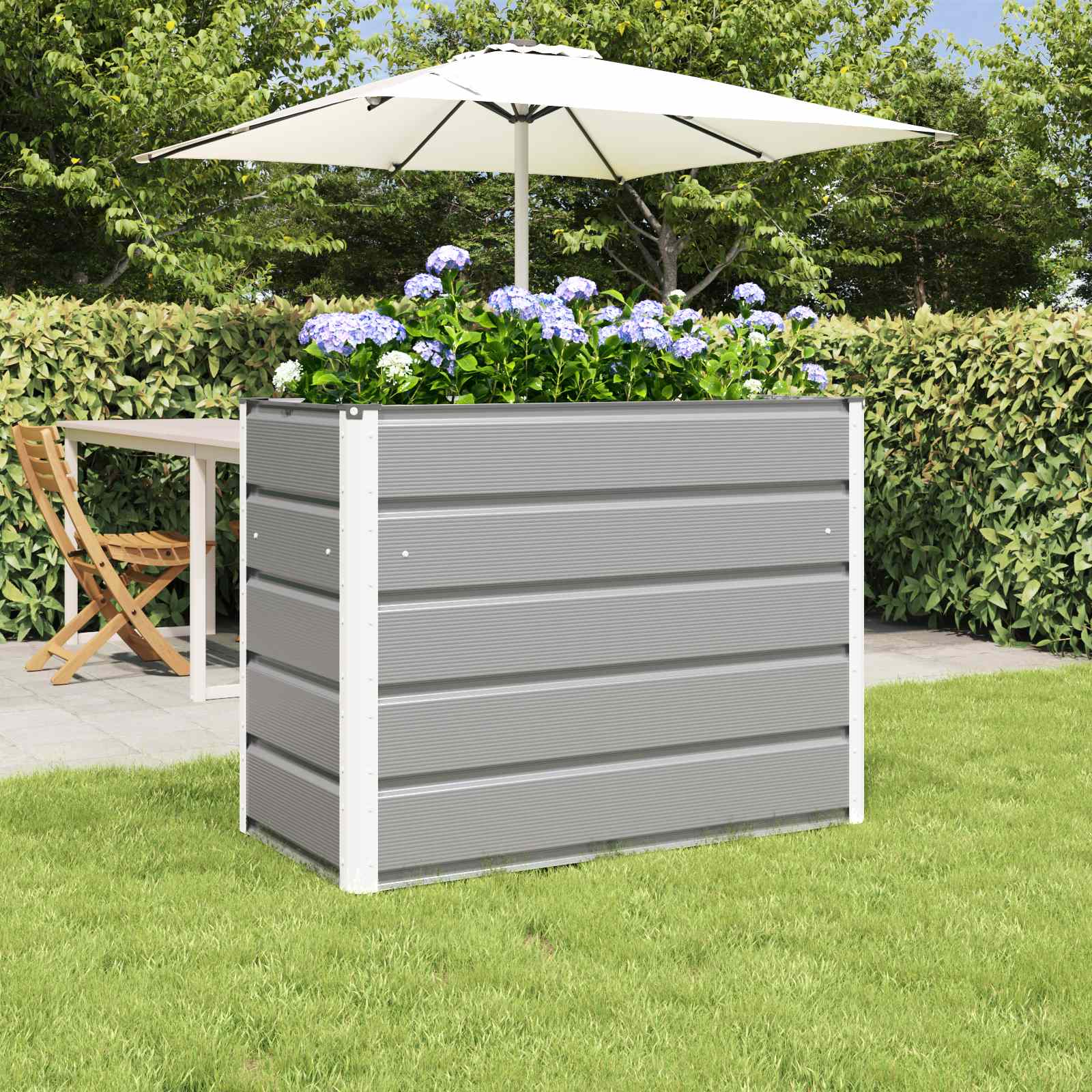 Jardinera Antracita 100 x 50 x 45 cm Acero Galvanizado