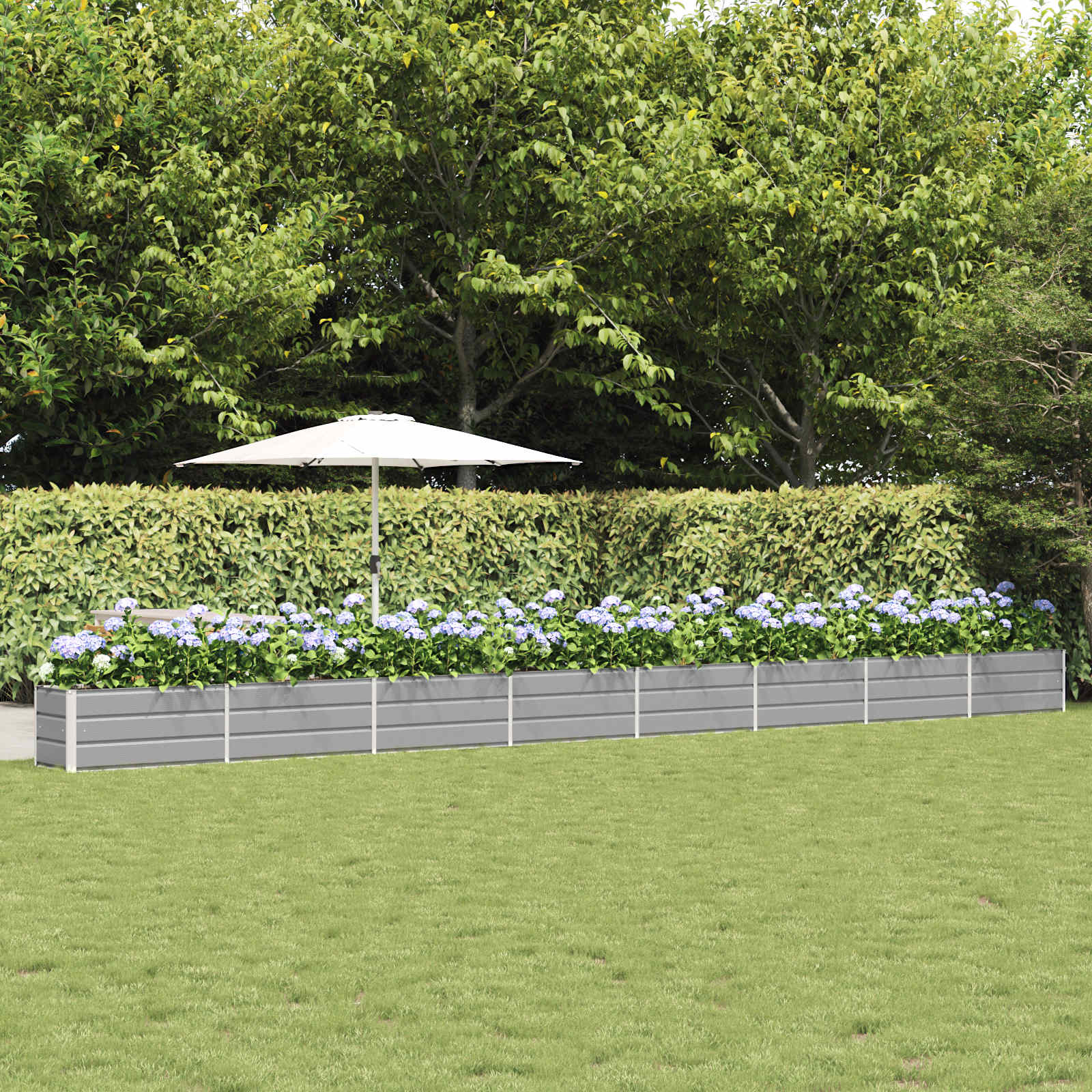 Jardinera Antracita 100 x 50 x 45 cm Acero Galvanizado
