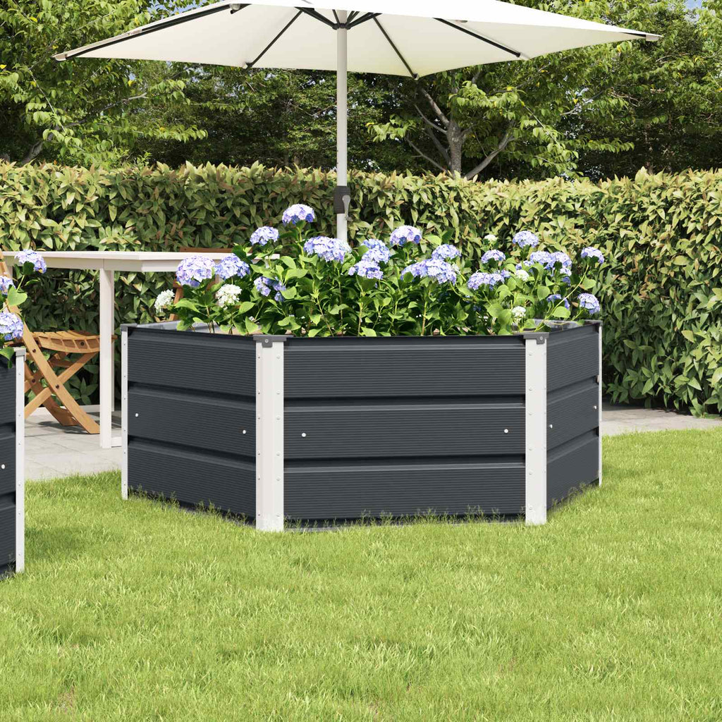 Jardinera Antracita 129 x 129 x 45 cm Acero