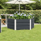 Jardinera Antracita 129 x 129 x 45 cm Acero