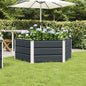 Floreira Antracite 129 x 129 x 45 cm Aço