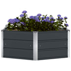 Jardinera Antracita 129 x 129 x 45 cm Acero