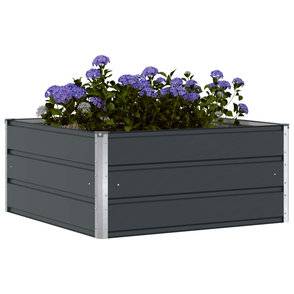 Jardinera Antracita 100 x 100 x 45 cm Acero